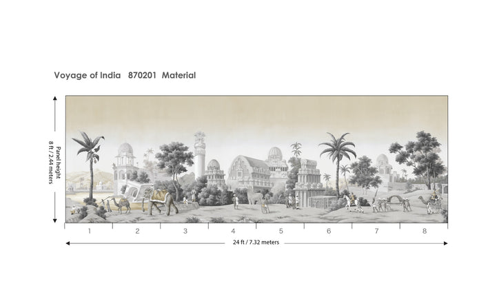 Voyage of India Silver Mist 8 ft panel layout