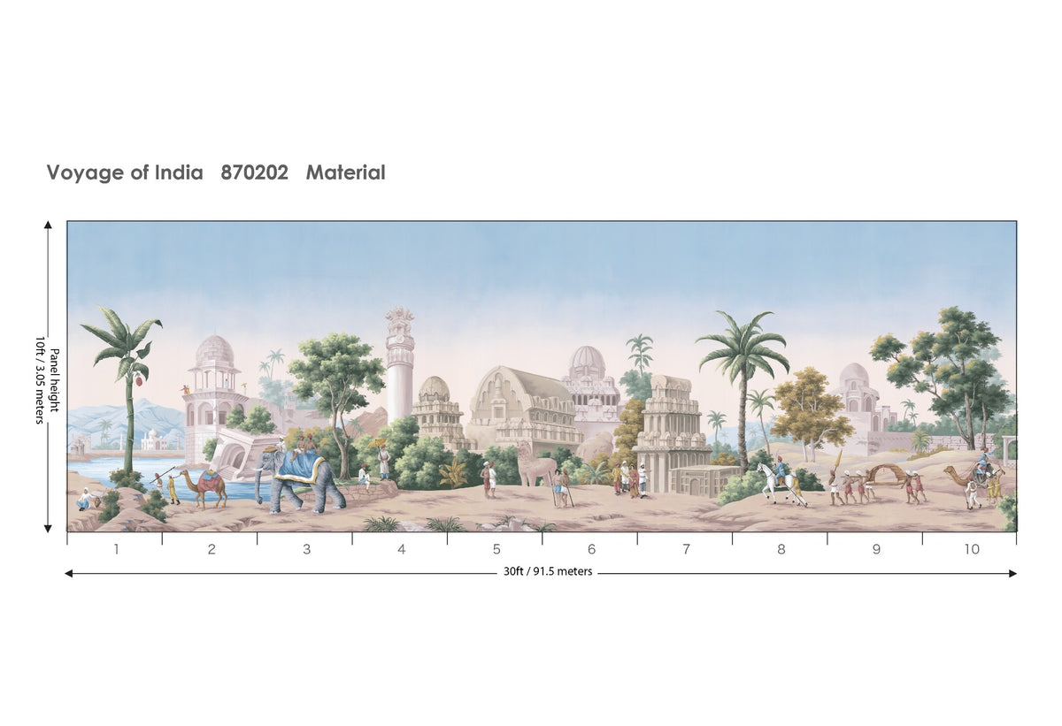 Voyage of India Spring Garden 10 ft panel layout