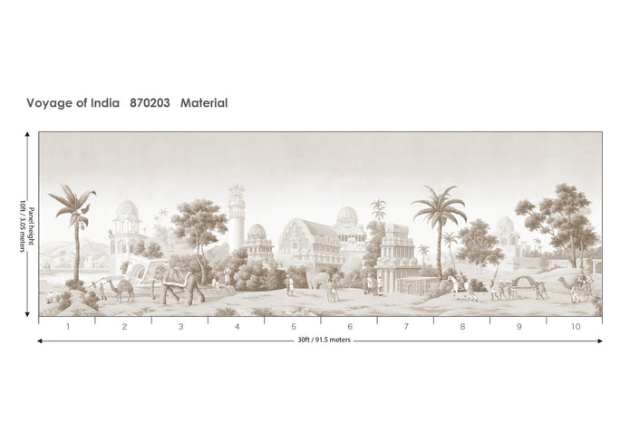 Voyage of India Champagne 10 ft panel layout