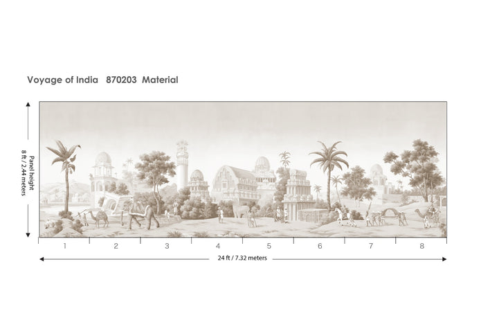Voyage of India Champagne 8 ft panel layout