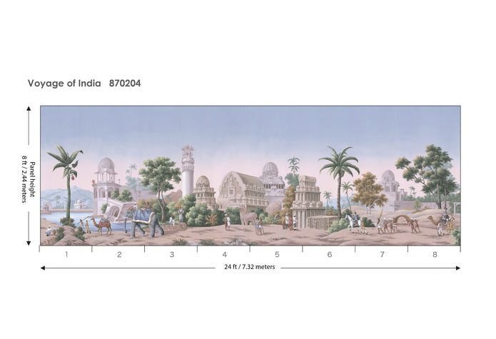 Voyage of India Lavender Haze 8 ft panel layout