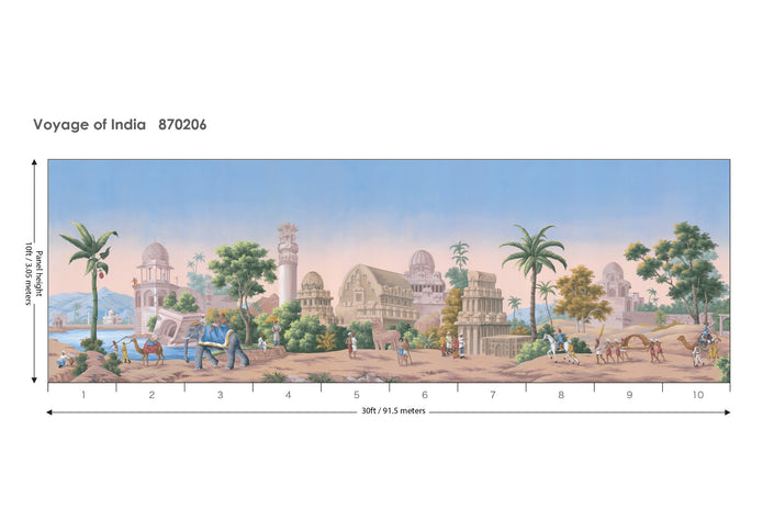 Voyage of India Blue Dawn 10 ft panel layout