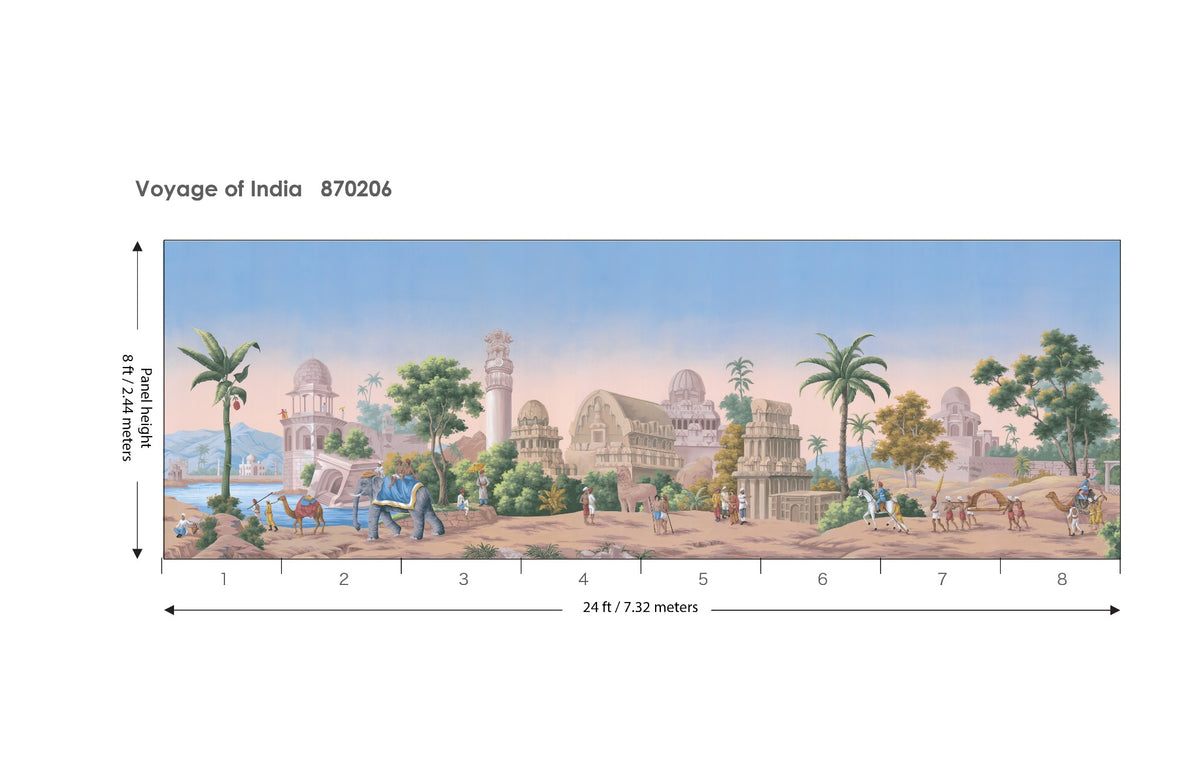 Voyage of India Blue Dawn 8 ft panel layout