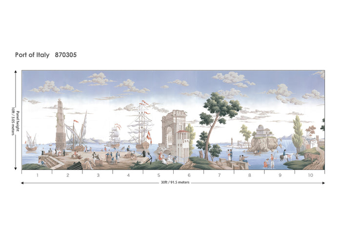 Port of Italy Lavender Dawn W3ft x H10ft