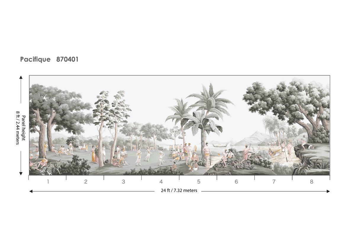 Pacifique Pearl Lagoon 8ft artwork