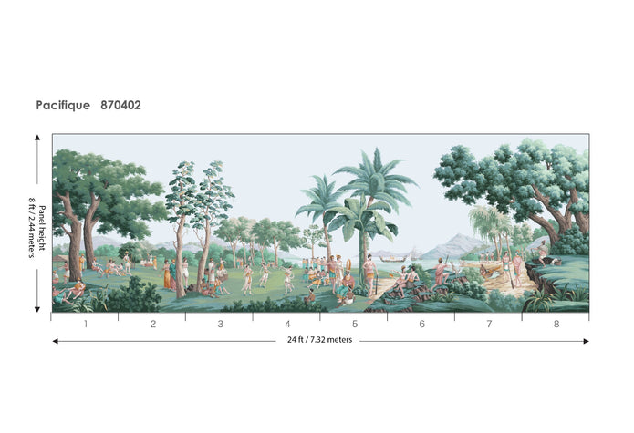 Pacifique Tropical Jade 8ft artwork