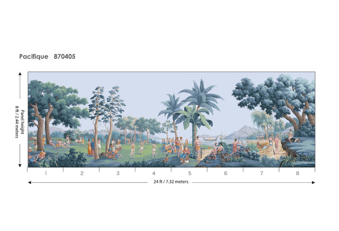 Pacifique Pacific Blue 8ft artwork